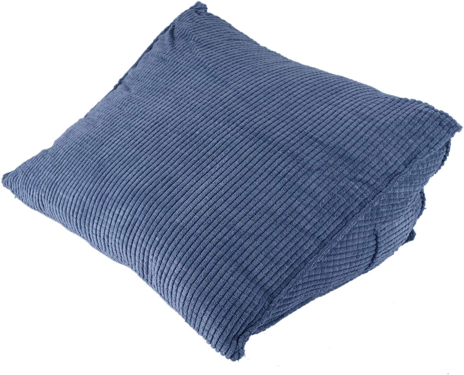 Reading Backrest Cushion Wedge Pillow Back Cushion Lumbar Pad Bed Office Chair Rest Pillow Back Support Pillow(Blue), 60971A3