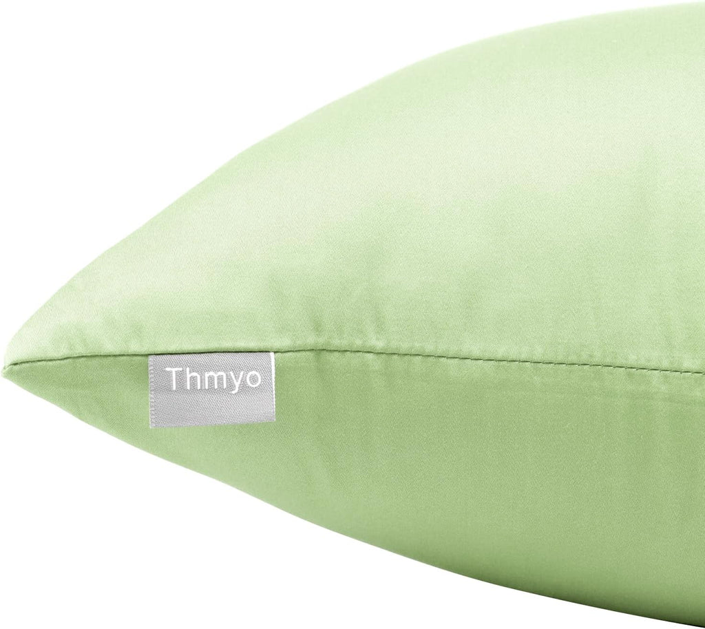 Thmyo 4-Pack 100% Cotton Comfortable Solid Decorative Throw Pillow Case Square Cushion Cover Pillowcase Sublimation Blank Pillow Covers(18x…