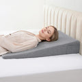 Vekkia 34" Extra-Long Wedge Pillow, Back & Arm Support, Bed Wedge Pillow for Sleeping After Surgery, Acid Reflux, Snoring Relief…