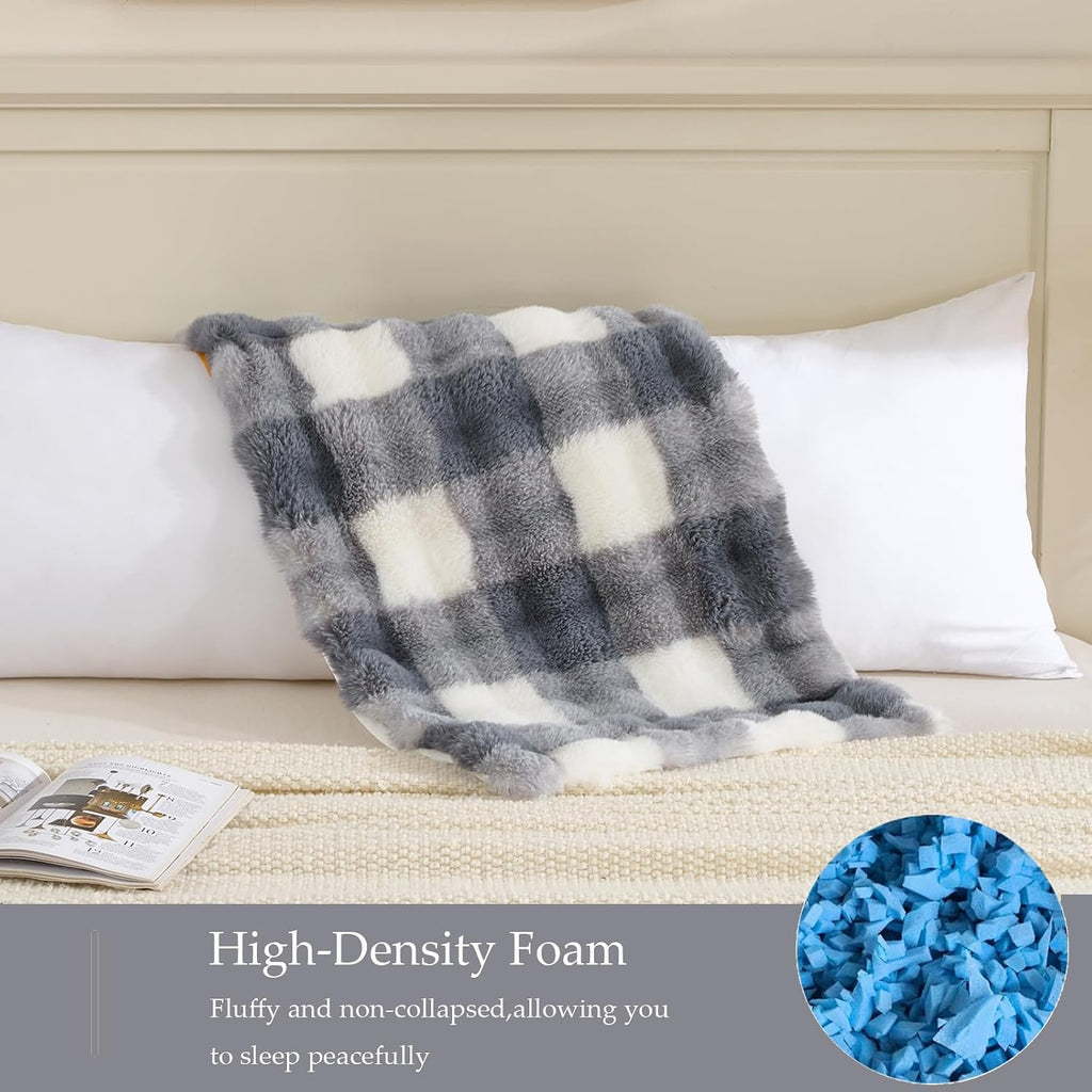 Animebody Luxury Shaggy Faux Fur Body Pillow, Fluffy Bed Pillow with Zipper Closure, Soft Decorative Plush Full Long Pillows, Fuzzy Hug Pillow…