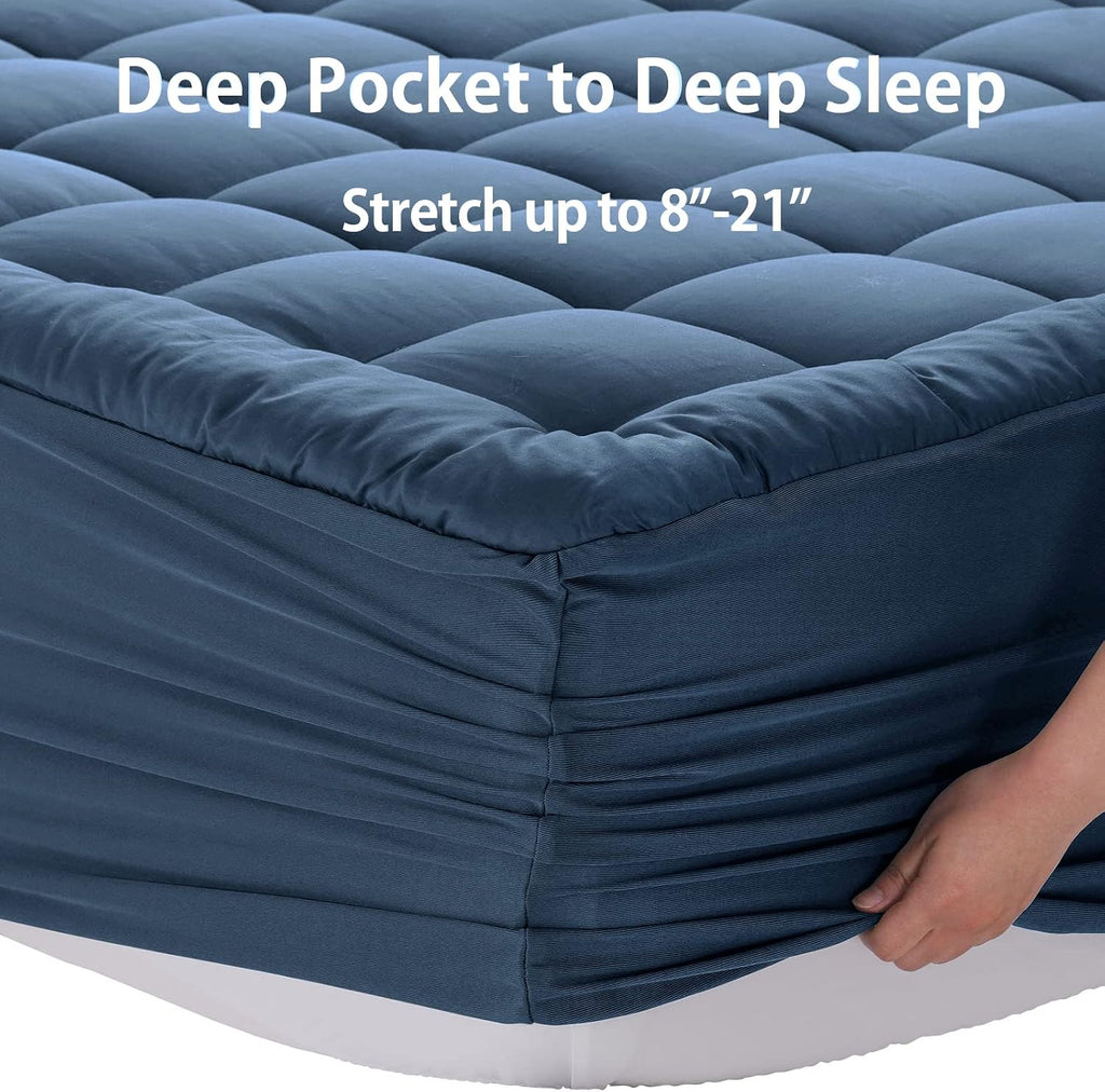 EASELAND Twin Size Mattress Pad Pillow Top Mattress Cover Quilted Fitted Mattress Protector Single 8-21" Deep Pocket Cooling Mattress…
