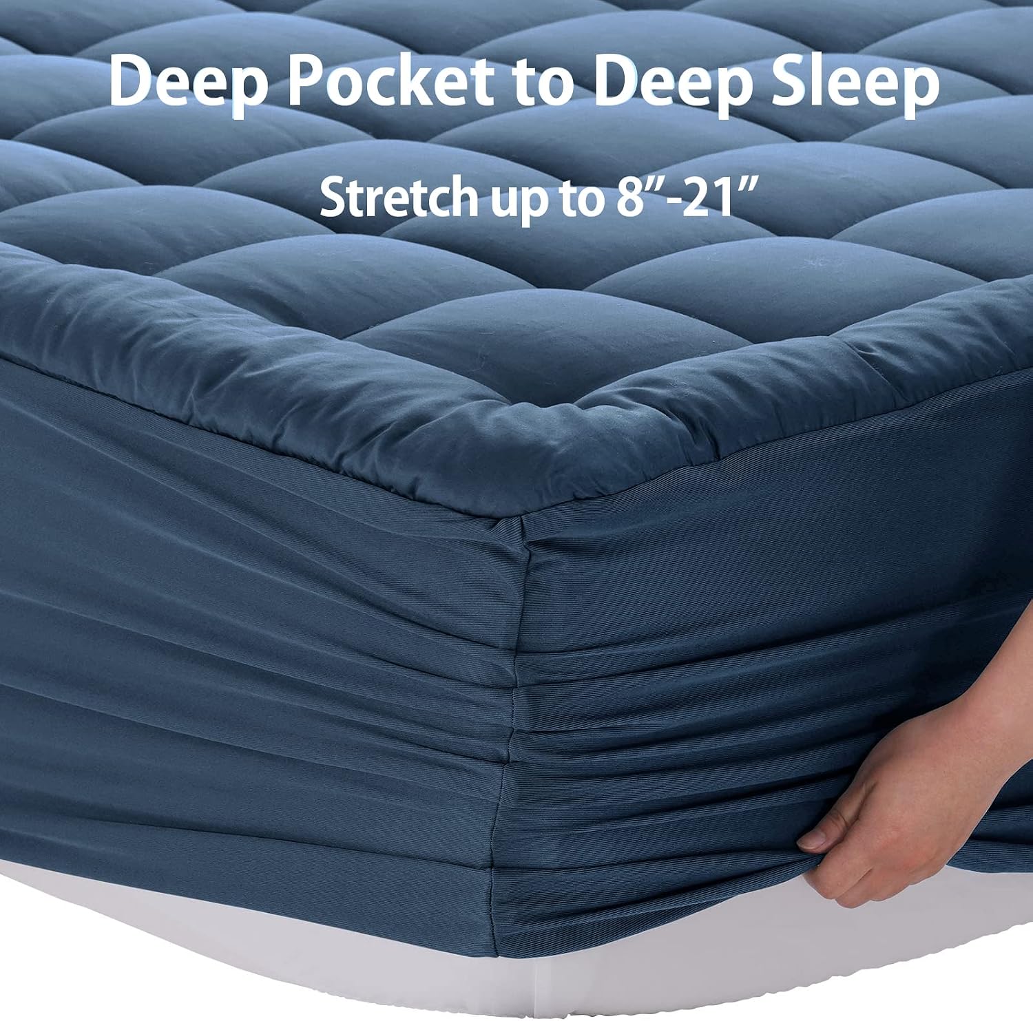 EASELAND Twin XL Mattress Pad Pillow Top Mattress Cover Quilted Fitted Mattress Protector Extra Long 8-21" Deep Pocket Cooling Mattress…