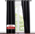 Nicetown High-End Thermal Kitchen Curtains, Black, 37" Wide Per Panel, Set of 2 Panels, Full Blackout Curtains 80 Inches Long for Dining Ro…