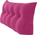 Peachwell Handmade Headboard Pillow- Triangular Wedge Support Large Bolster Cushion Headboard Backrest Pillow with Two Large Side Pockets…