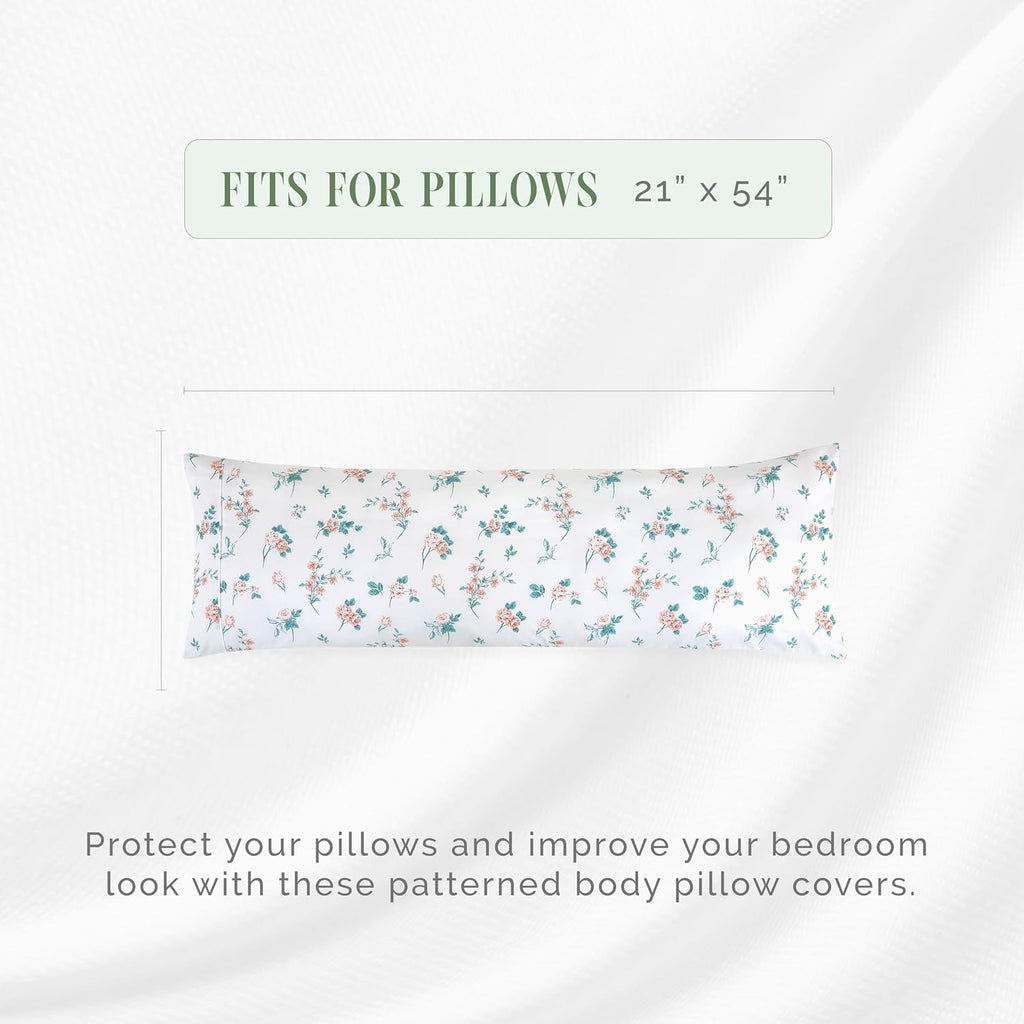 Elegantcomfort Elegant Comfort Ultra Soft 1-Piece Set Floral Print Pillowcases - 1500 Hotel Quality Microfiber, Soft and Smooth Hidden Zipp…