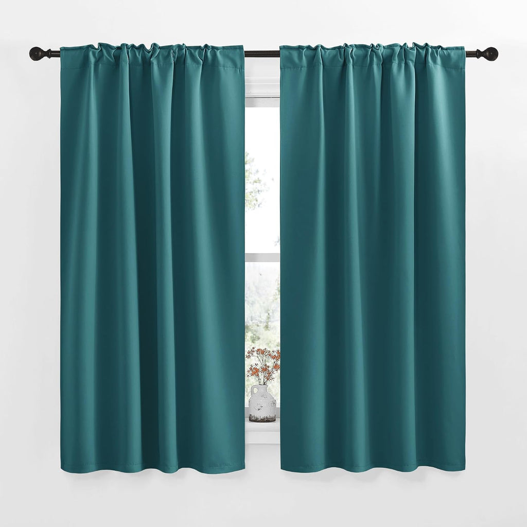 NICETOWN RV Curtains for Camper Windows - (Sea Teal Color) 42x50 Inch, 2 Panels Set, Thermal Insulated Room Darkening Blackout…