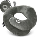 Bcozzy Organic Cotton Double Support Neck Pillow for Travel - 3 Ergonomic Positions for Head, Neck, and Chin Comfort - Ideal for Sleeping U…