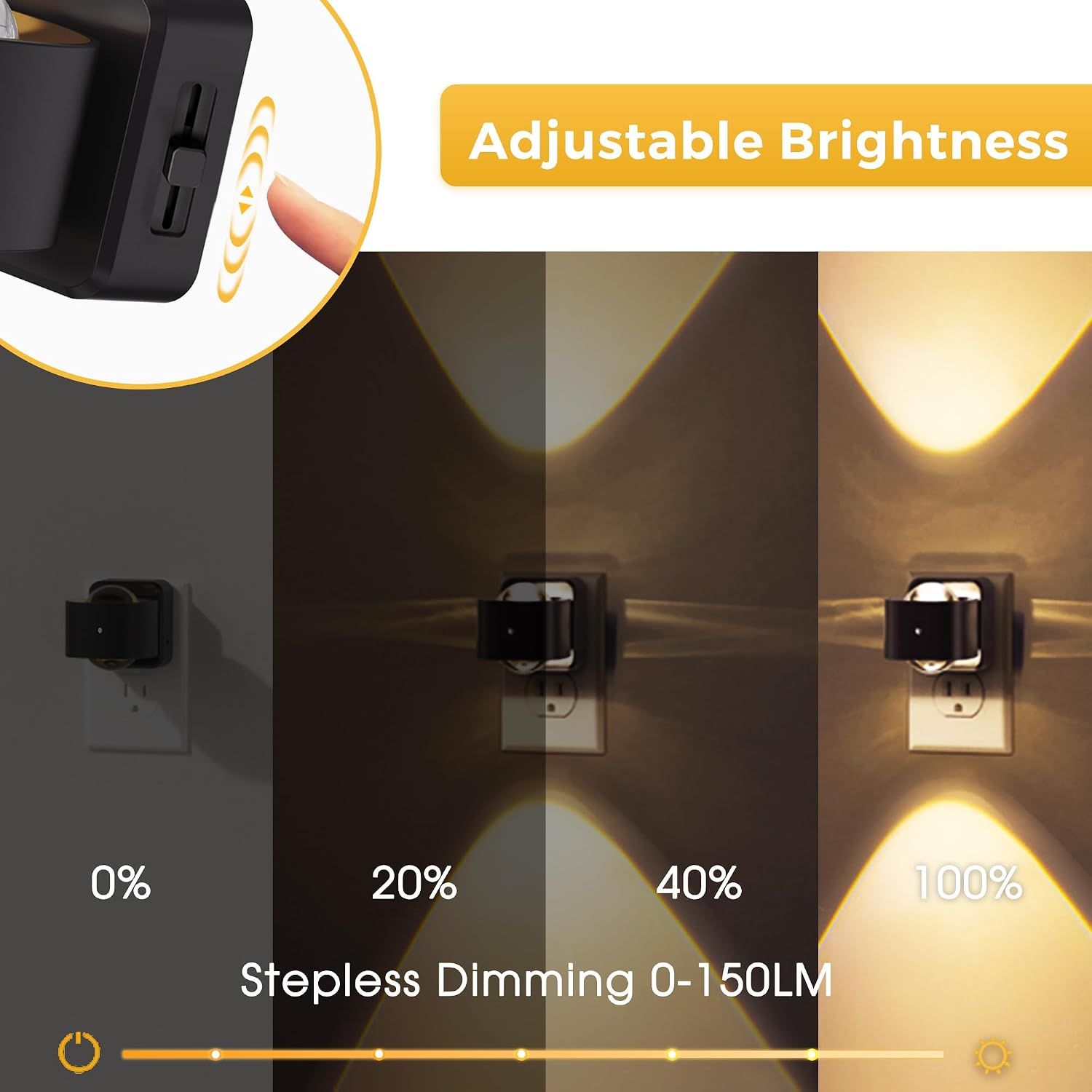 L LOHAS LED Night Light Projector, Night Lights Plug into Wall, Dusk to Dawn Sensor, Rotating Nightlight for Kids, Soft White Ambient…