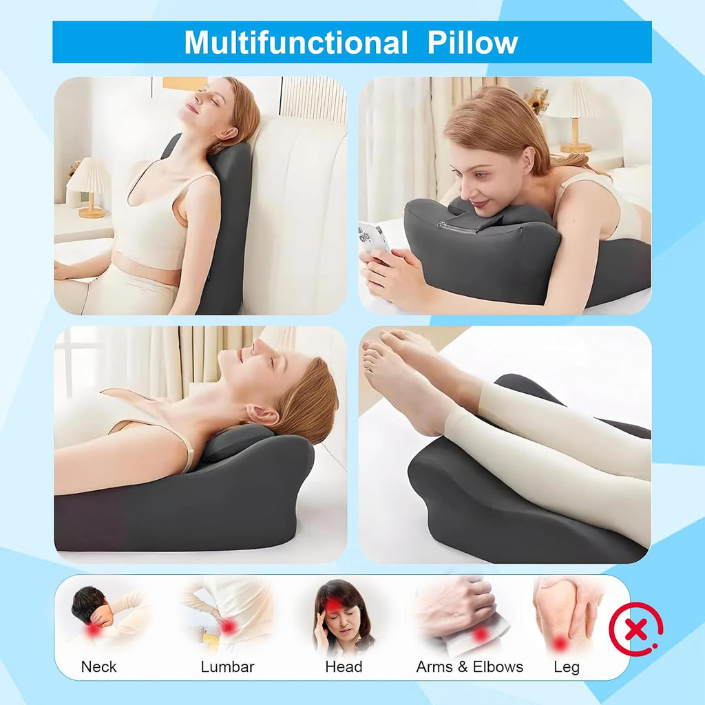 YSOGTDE Memory Foam Wedge Pillow for Sleeping, Reading and Back Support, Intimacy Pillow Ergonomic Bed Pillow for Acid Reflux, Back…