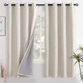 YoungsTex Linen Blackout Curtains 68 Inch Length for Bedroom, Full Light Blocking Window Drapes with Grommet Thermal Insulated for Living R…