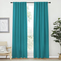 Nicetown Living Room Darkening Curtains - (Peacock Teal Color) W42 x L70, Set of 2, Home Decor Room Darkening Thermal Insulated Drapery Pan…