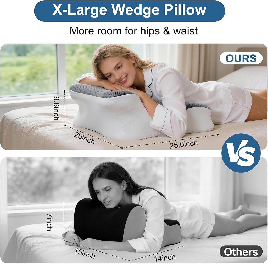 FamiCare X-Large Memory Multi-Purpose Pillow - 9-in-1 Body Positioner for Reading, Gaming, Side Sleeping, Raising Hips, Ergonomic Comfort S…