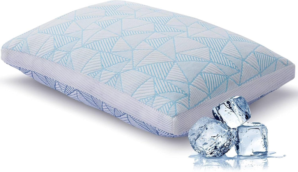 Cotelovo Shredded Memory Foam Cooling Soft Bamboo Viscose Pillow Adjustable Hypoallergenic Hotel Quality Pillow for Stomach, Back or Side…