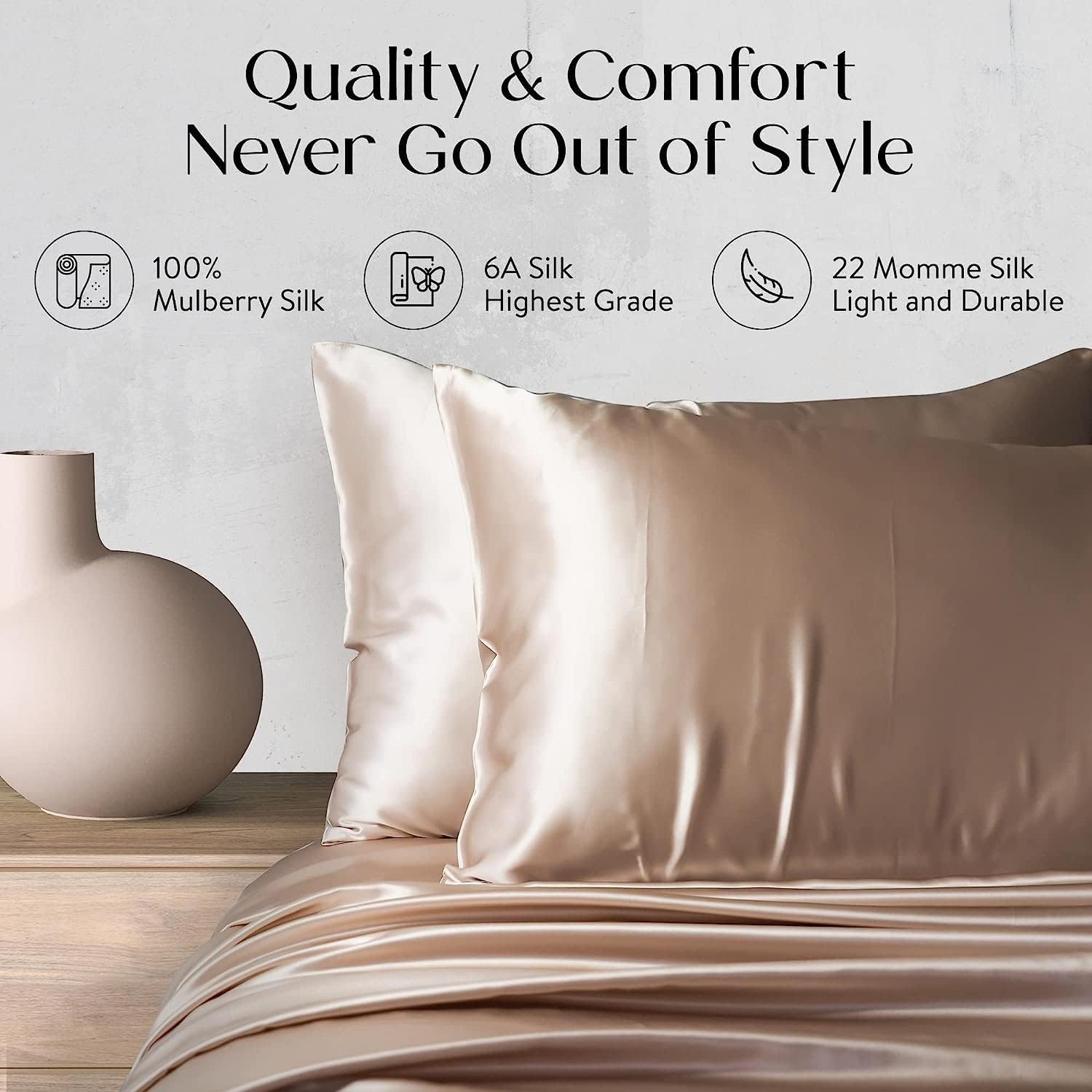 ColoradoHomeCo Silk Pillowcase for Hair and Skin, Special Edition Patterned Silk Pillowcase, 100% Mulberry Silk Pillowcase, Silk Pillow Cas…