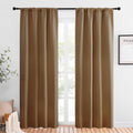 Nicetown Blackout Curtains for Living Curtains, Gold Brown, 2 Panels, 42 by 84, Room Darkening Window Curtain Panels, easy maintenance…