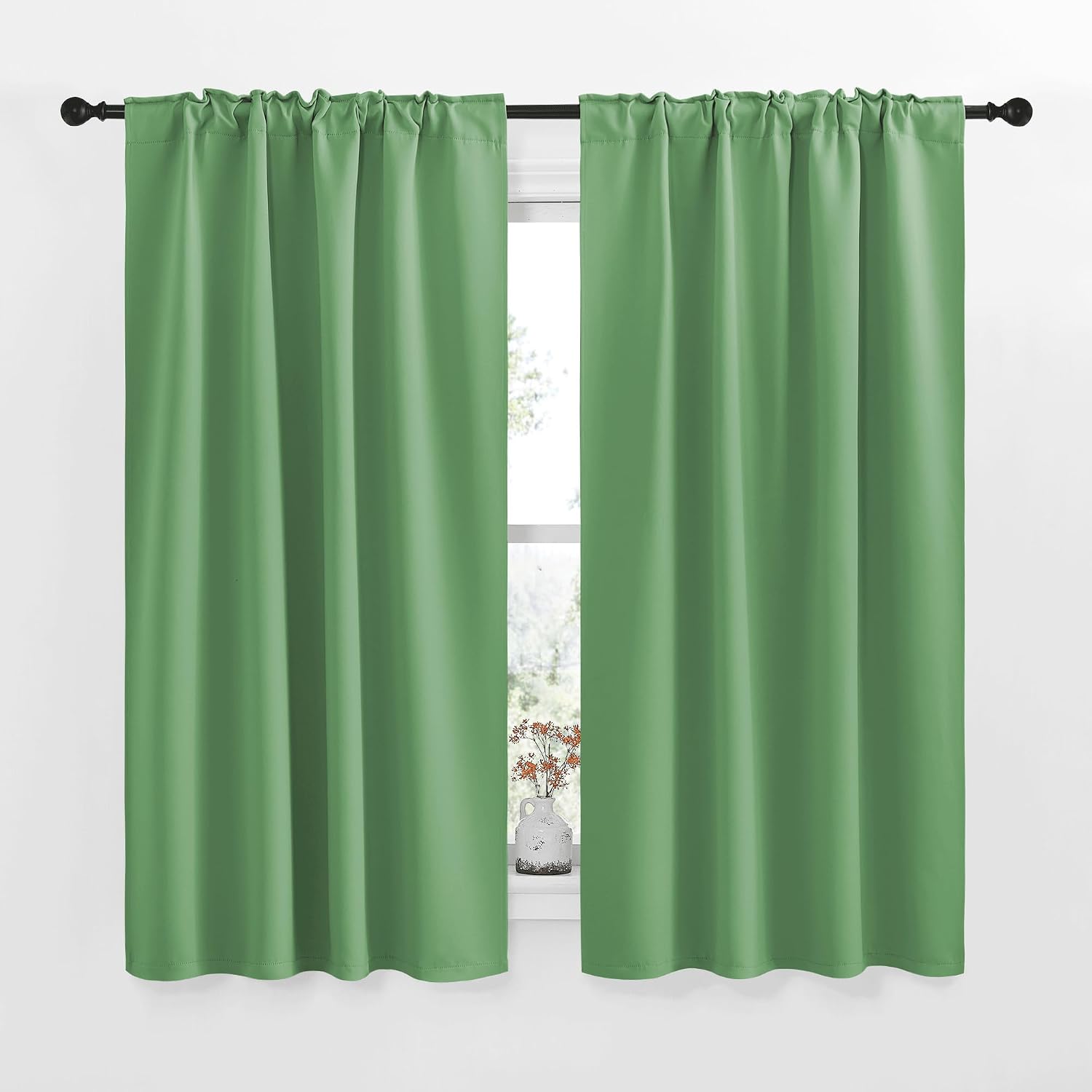 NICETOWN RV Curtains for Camper Windows - (Forest Green Color) 34x54 Inch, 2 Panels Set, Thermal Insulated Room Darkening Blackout…