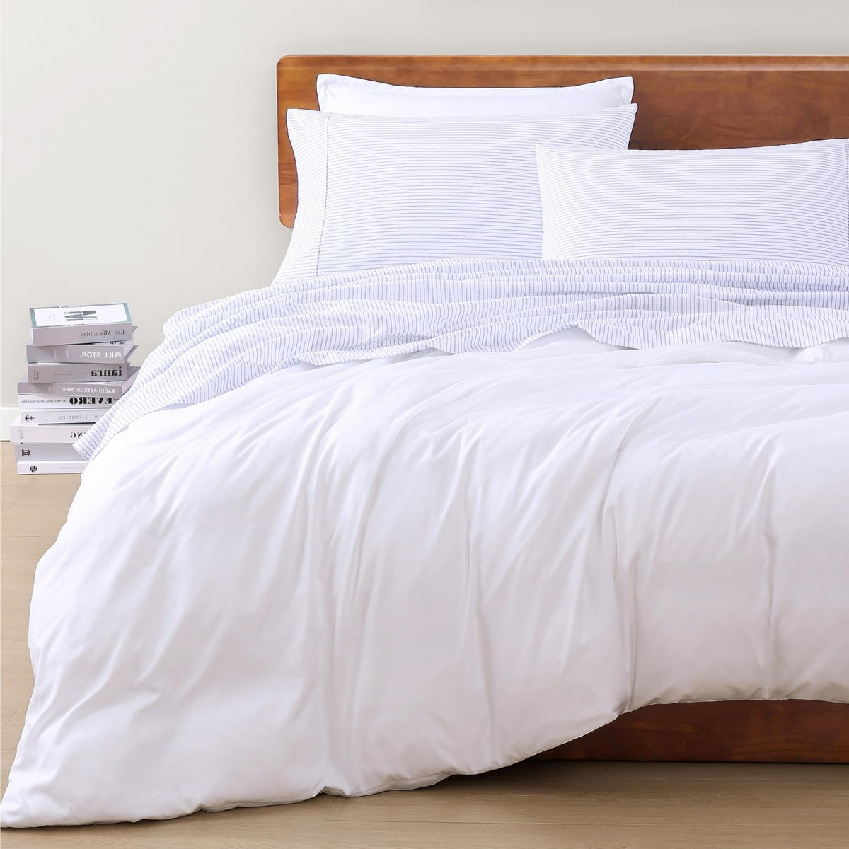 LaneLinen LANE LINEN 100% Organic Cotton Printed California King Sheets Set, 4-Piece All Season Fully Elasticized Deep Pocket Fits Mattress…