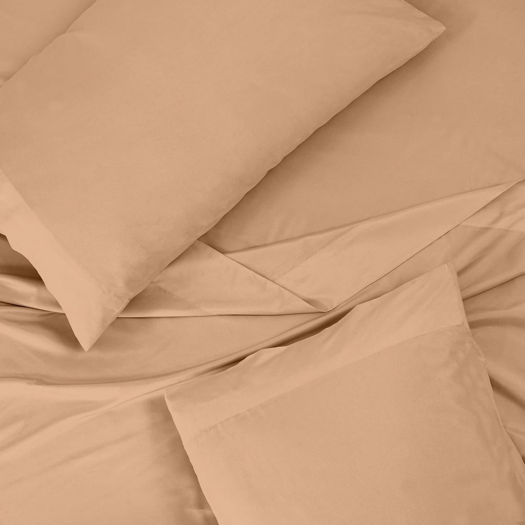 Royalelinens ROYALE LINENS 300 Thread Count 100% Long Staple Combed Cotton Sheet Set - 4 Piece King Bed Sheets - 1 Fitted, 1 Flat & 2 Pillo…