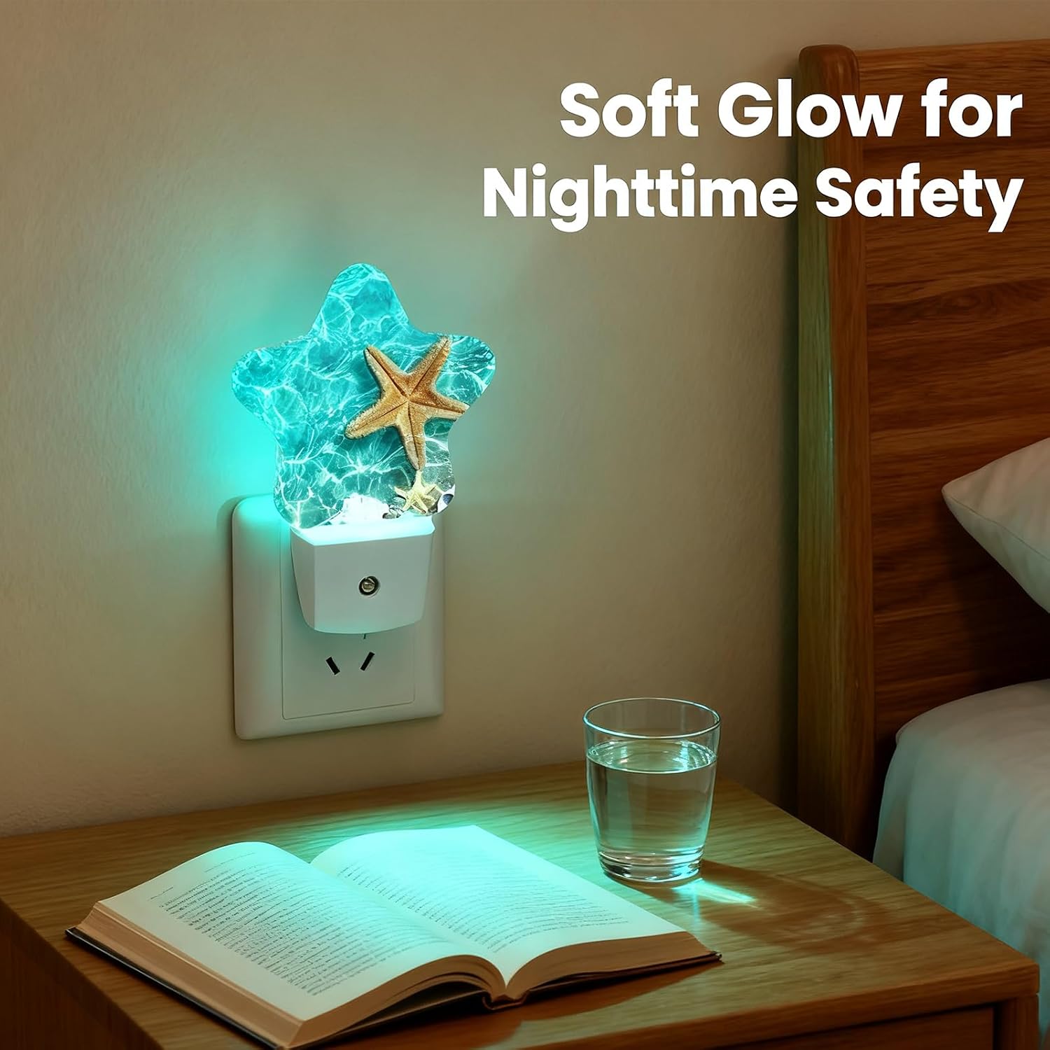 Caifujiqi Night Light Plug-in into Wall Dusk to Dawn Smart Sensor White Led Nightlight for Bedroom Bathroom Kitchen Hallway Stairs Energy E…
