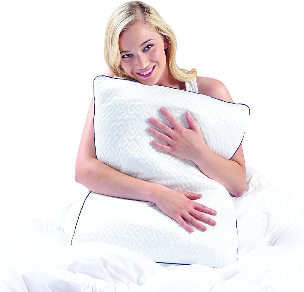 SleepInnovations Sleep Innovations Forever Gel Memory Foam Pillow, Standard Size, Cool Touch Cover and Cooling Gel Memory Foam Core, Side,…