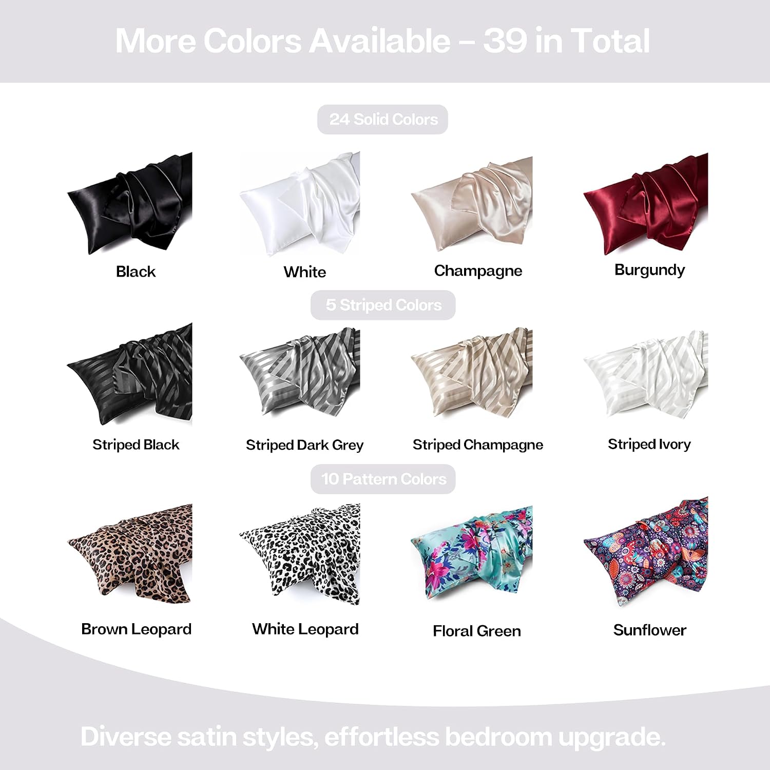 MR&HM Satin Body Pillow Cover, Soft and Breathable Body Pillow Case with Envelope Closure, Cooling and Silky Long Pillowcase for Hair and…