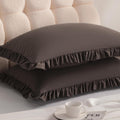 Aerlomi Ruffled Pillowcases, Standard Pillow Shams 20x26 Set of 2, Brushed Microfiber with Envelope Closure, Soft Wrinkle-Resistant,…