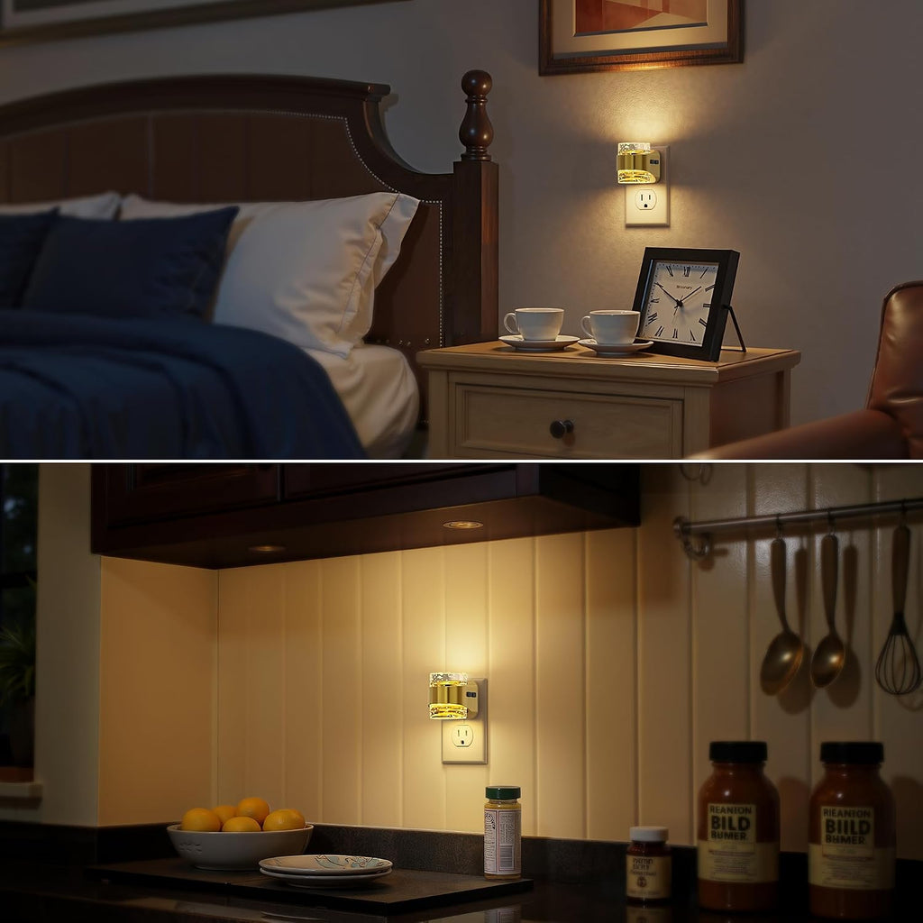 Briignite LED Night Light Plug into Wall[2 Pack], Dimmable Night Light with Bubble Design 3000K Warm & 5 Brightness Levels, Dusk to Dawn…