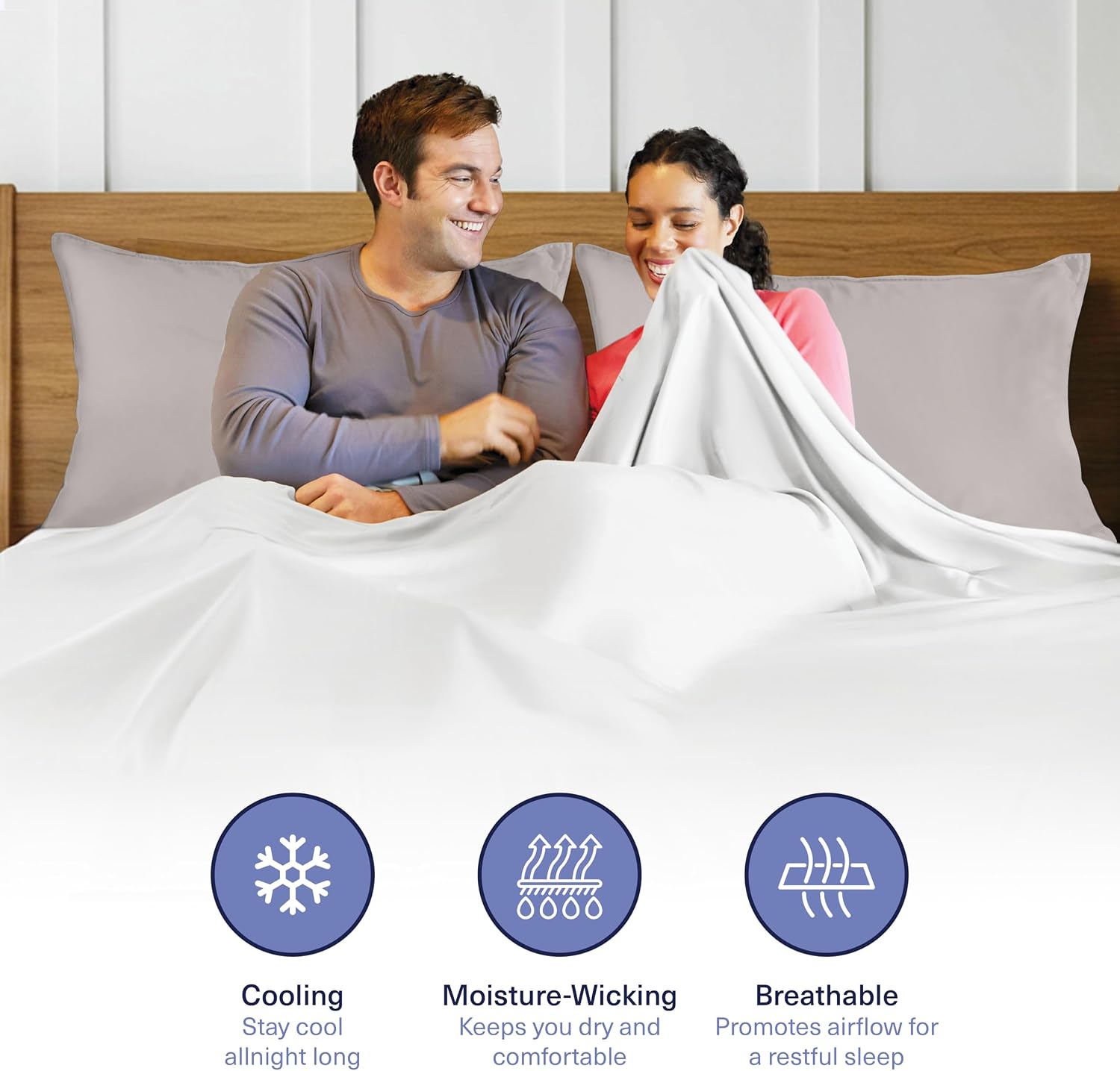 KickoffHome Kickoff Viscose Bamboo Pillowcase, Standard, Set of 2, 100% Organic Hidden Zippered Viscose Bamboo Pillow Case Standard Size, C…