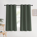 NICETOWN Thermal Insulated Curtains Blackout Draperies, Dark Mallard, Set of 2, 34 by 60 inches Long, Window Treatment Solid Grommet Room…