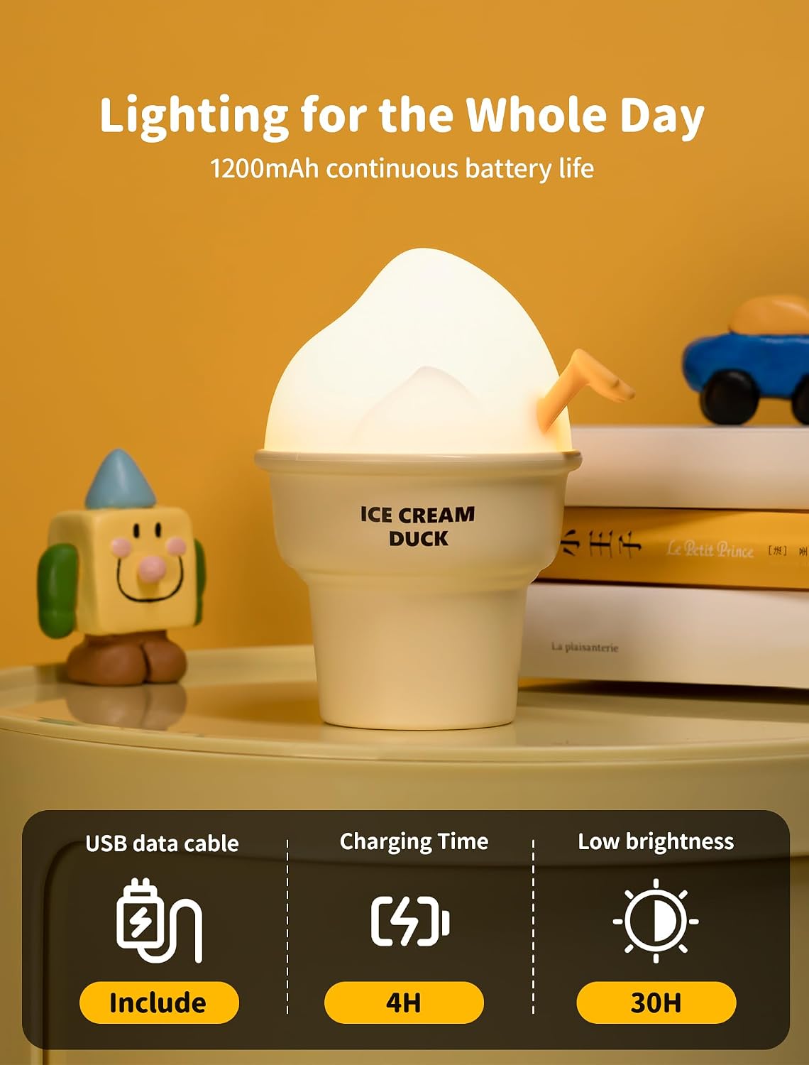 Tarinks Night Light for Kids, Rechargeable Bedside Touch Lamp, Portable Dimmable Nightlight, Cute Lamp Gifts for Baby, Teens, Adults, Table…