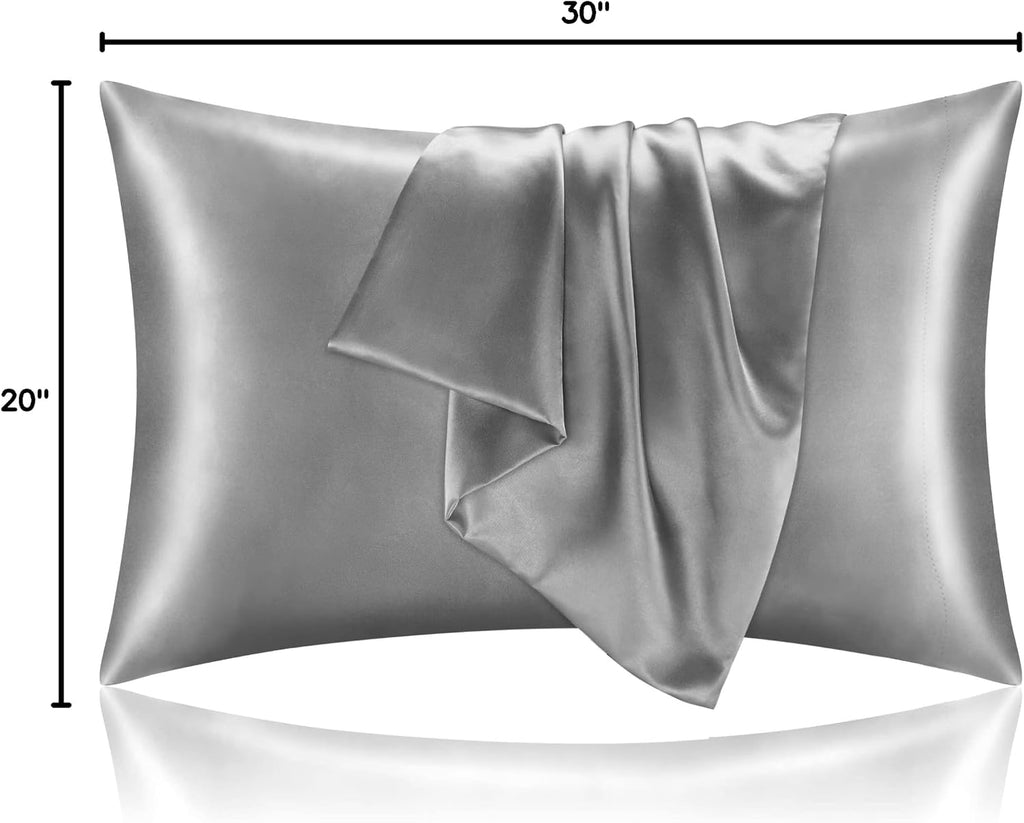 Bedelite Satin Pillowcase for Hair and Skin, Super Soft and Cooling Similar to Silk Pillow Cases 2 Pack with Envelope Closure, Gift for Wom…