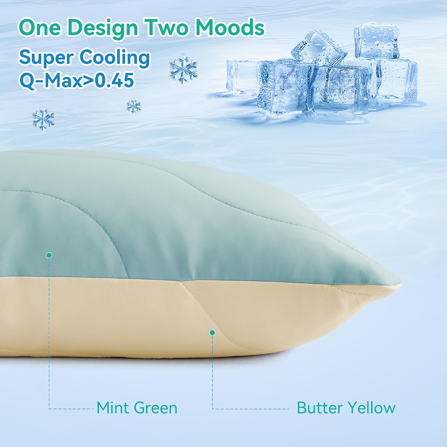 ThreeGeese Three Geese Cooling Goose Down Feather Pillows Standard Size Set of 2 for Hot Sleepers, Q-Max>0.45, Cool Hotel Bed Pillows with…
