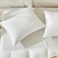 Warmdern White Pillow Covers King Pillow Cases Soft Microfiber Pillow Cases Set of 2 Boho Textured Pillowcase with Envelope Closure(White,…