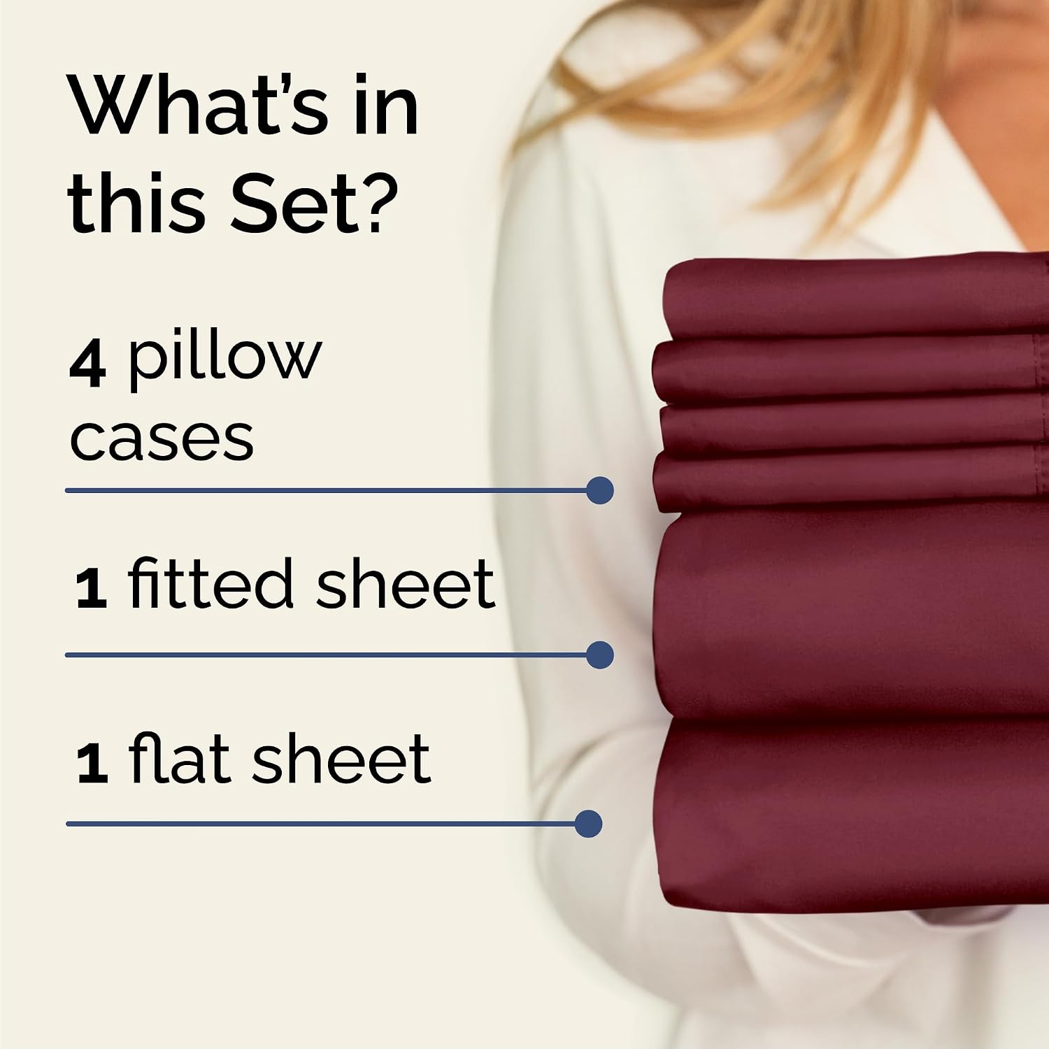 Queen 6 Piece Sheet Set - Comfy, Breathable & Cooling - Hotel Luxury Bedding for Women, Men, Kids, Teens & Children - 1 Flat & 1 Fitted…