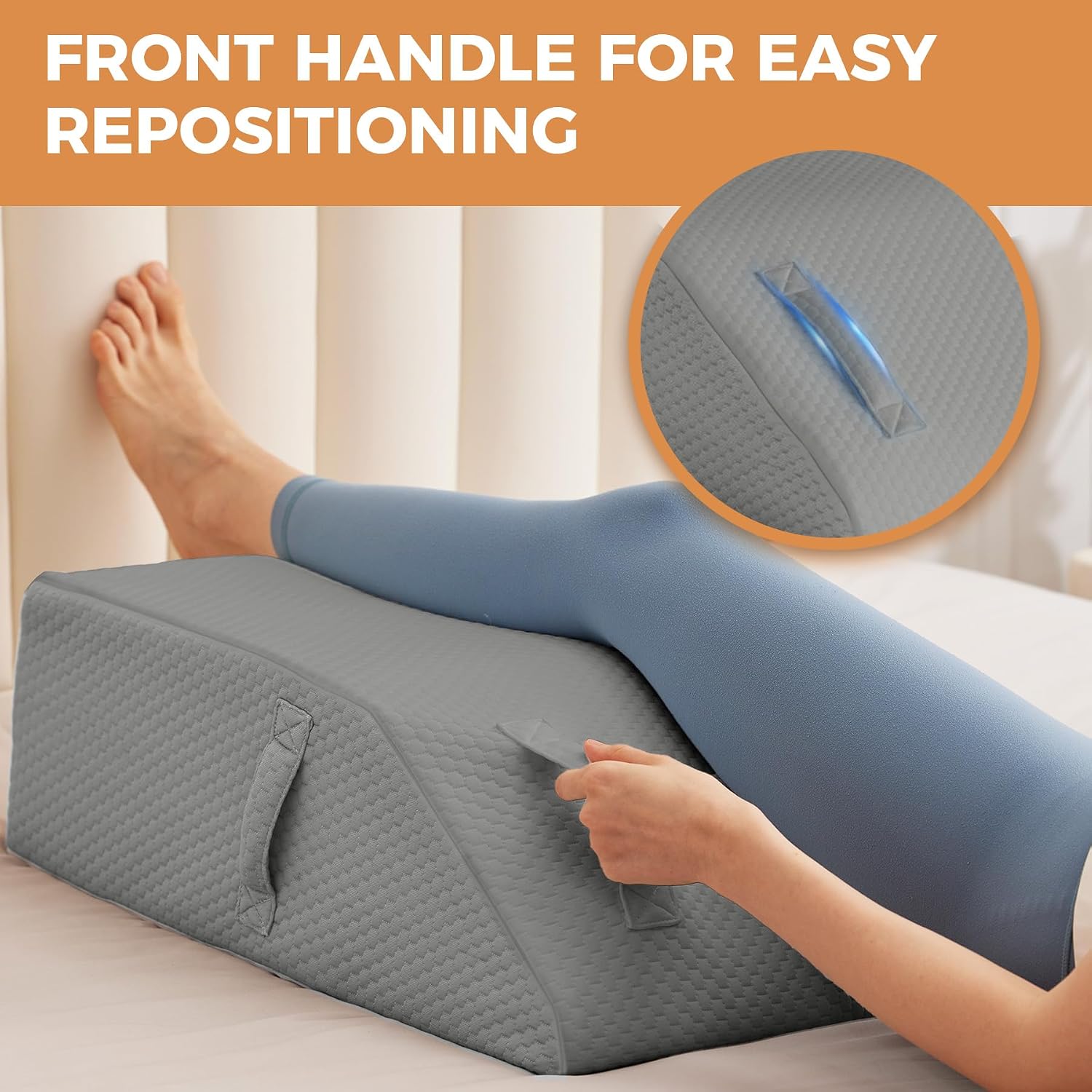 EnjoyaBetterLifeFromHere BIEEZZK Leg Pillow Elevation Blood Circulation, Leg Elevating Pillows for After Surgery, Sleeping, Memory Foam Wed…