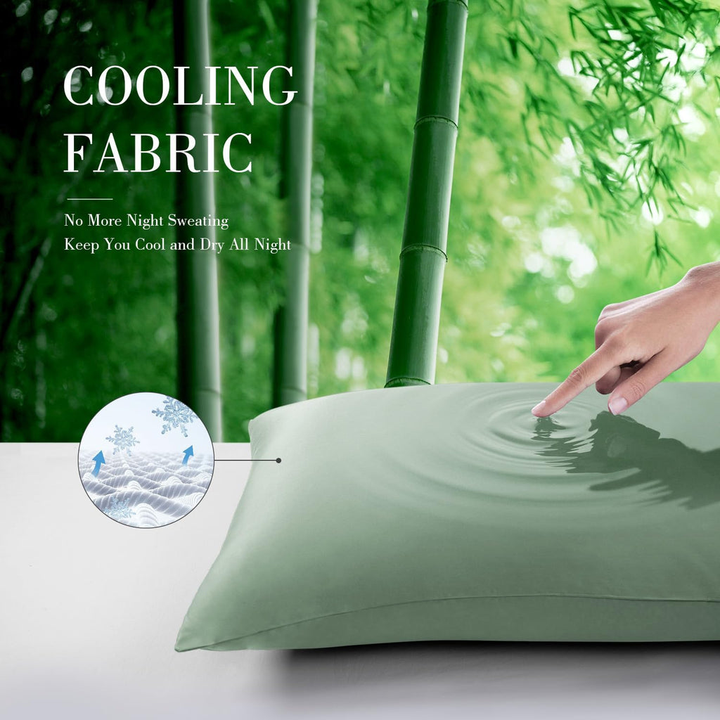 WishSmile Body Cooling Pillowcase Long Pillow Case Breathable Cool Silky Soft Rayon Derived from Bamboo Fabric, Hair and Skin Friendly, Jad…