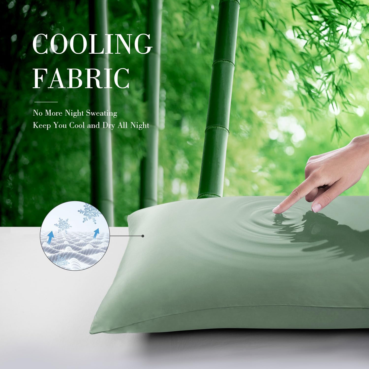 WishSmile Body Cooling Pillowcase Long Pillow Case Breathable Cool Silky Soft Rayon Derived from Bamboo Fabric, Hair and Skin Friendly, Jad…