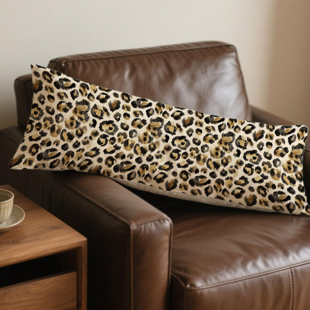 Black and Gold Leopard Print 20x54 Body Pillow Cover, Cheetah Print Room Decor, Funky Y2k Cheetah Print Decorative Long Body Pillow Cases…
