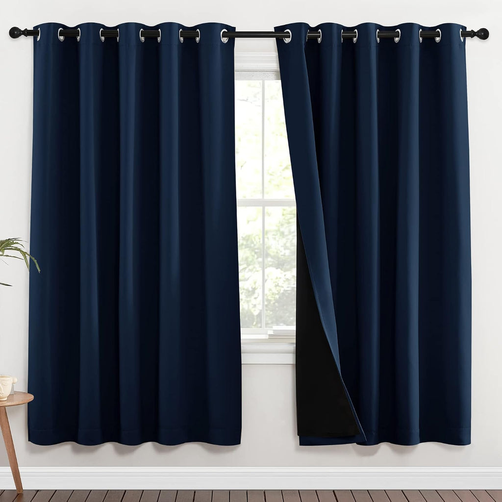 Nicetown Full Shade Curtain Panels, Pair of Energy Smart & Noise Blocking Out Blackout Drapes for Apartment Window, Thermal Insulated Guest…