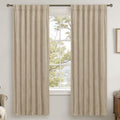 Lamit Taupe Velvet Curtains 72 Inch for Living Room, Thick Thermal Room Darkening Drapes Elegant Back Tab and Rod Pocket Room Decor Panels…