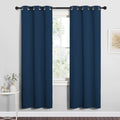 NICETOWN Bedroom Curtain Panels Blackout Draperies, Thermal Insulated Solid Grommet Blackout Curtains/Drapes (Moroccan Blue, 1 Pair, 34…