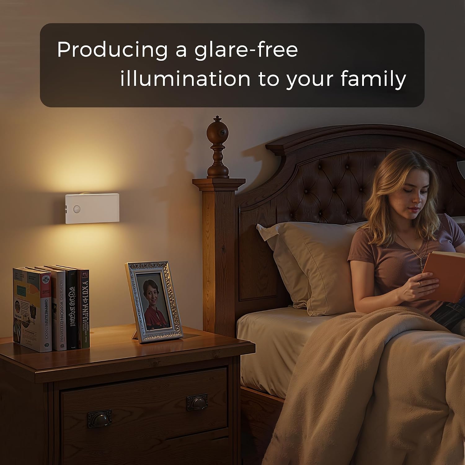 L LOHAS LED Motion Sensor Night Light, Rechargeable Stair Lights Indoor, Portable Warm White Motion Sensor Light Indoor, Battery Operated…