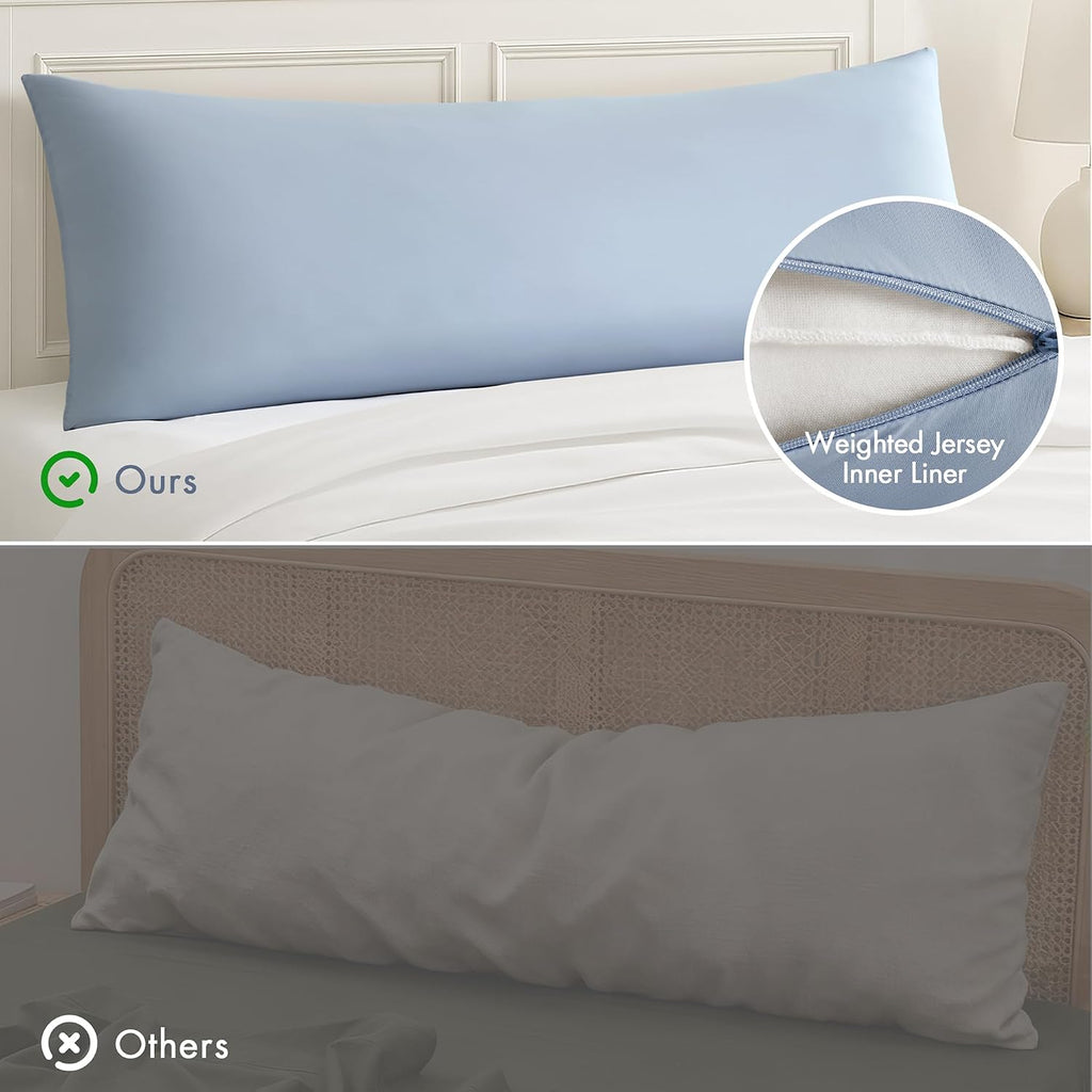 Madisonpark Madison Park Cooling Body Pillow for Side Sleepers & Hot Sleepers, 20"x54" Full Body Pillow with Memory Foam Fill, Pregnancy &…