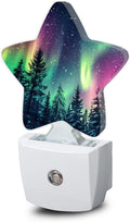 Snowmolle Night Light, Aurora Forest Plug into Wall with Dusk to Dawn Light Sensors, Northern Winter Aurora Warm Star Nightlights for Bedroom…