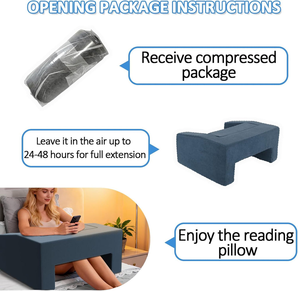 Lap Desk Pillow with Removable Cover Adjustable Angle Gaming & Machine Washable Reading Pillow for Adults Multipurpose Laptop Bed Tray…