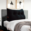 Headboard Pillow Twin for Dorm - Velvet Bed Wedge Headboard Reading Pillow for Sitting in Bed, Positioning Support Backrest Pillow with…