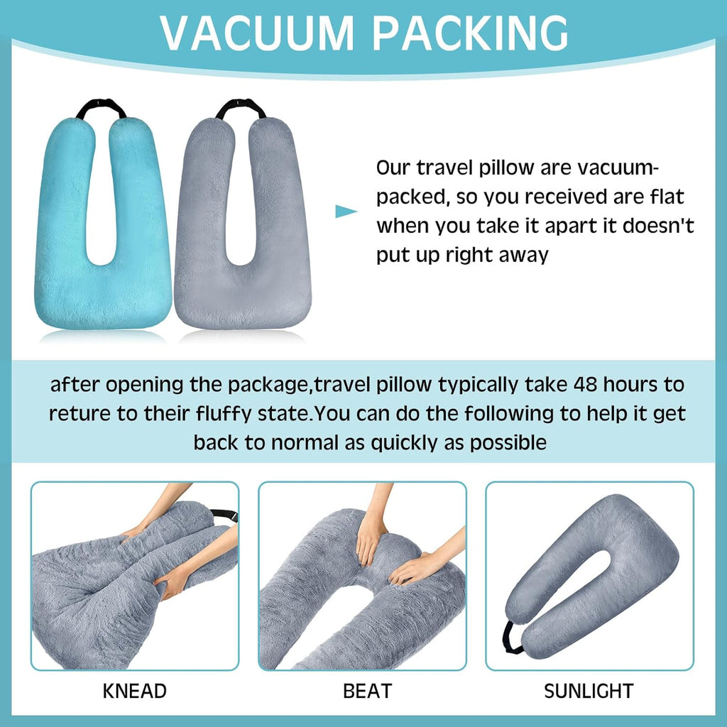home Barydat 2 Pcs Car Travel Pillow for the Back Seat 28 x 18 in Sleeping Reading Pillows for Long Distance Travel Car Cushion for Kids Ad…