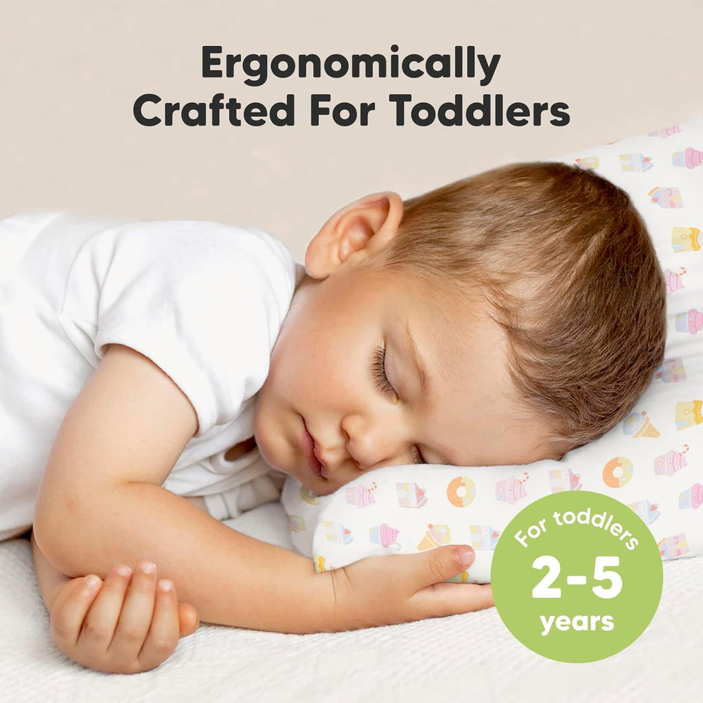 Toddler Pillow with Pillowcase - 13x18 My Little Dreamy Kids Travel Bed Pillows for Sleeping, Organic Cotton Small Pillowcase, Soft &…