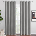 Nicetown Silver Grey Room Darkening Curtain Panels 86" Long for RV, Play Room, Studio, Heat Block Out and Keep Warm Drapes Window Treatment…