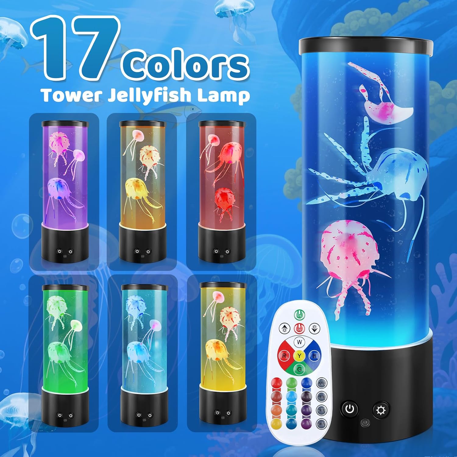 Jellyfish Lamp, Birthday Gifts, Table Lamp Jelly Fish Tank for Room Decor, Night Light for Relaxation and Sleep, Birthday Gifts for…